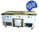 Double Square Fry Ice Cream Machine Inox