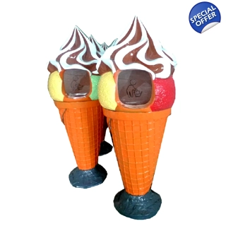 Ice Cream Cone Trash Can