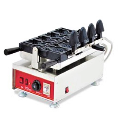 Commercial Quality - 4 Fish Shaped Waffle Baker Mechanical 10.5mm