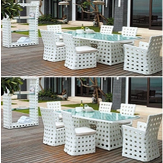 Set Rattan 1 Table 6 Ch..