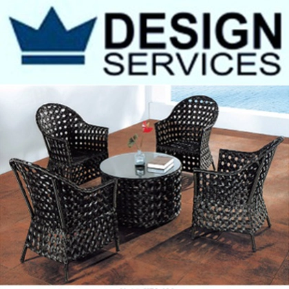 Set Rattan 1 Table 4 Chairs