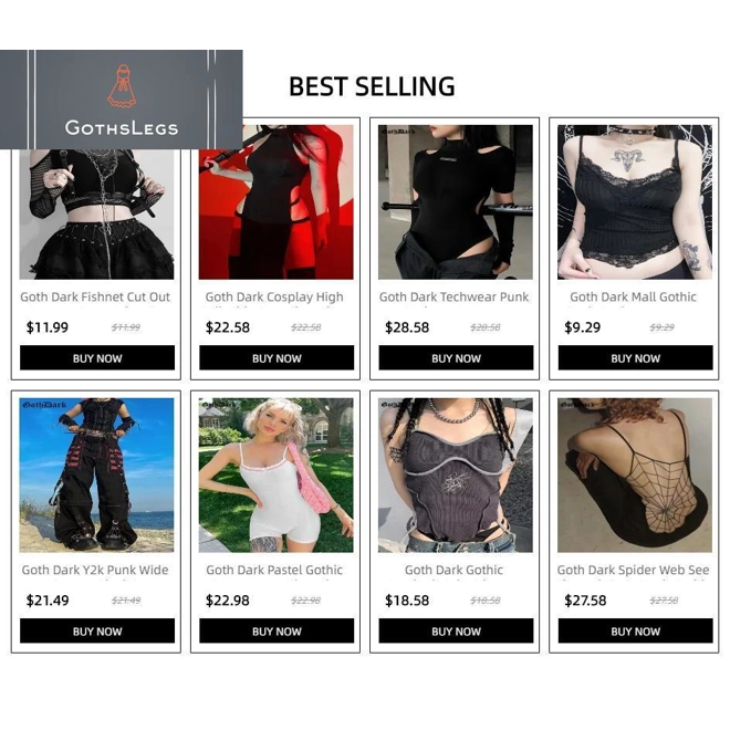 Additional Image for Gothic Patchwork High Waist Mini Skirt