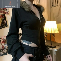 Faux Fur Collar Hooded Winter Coat