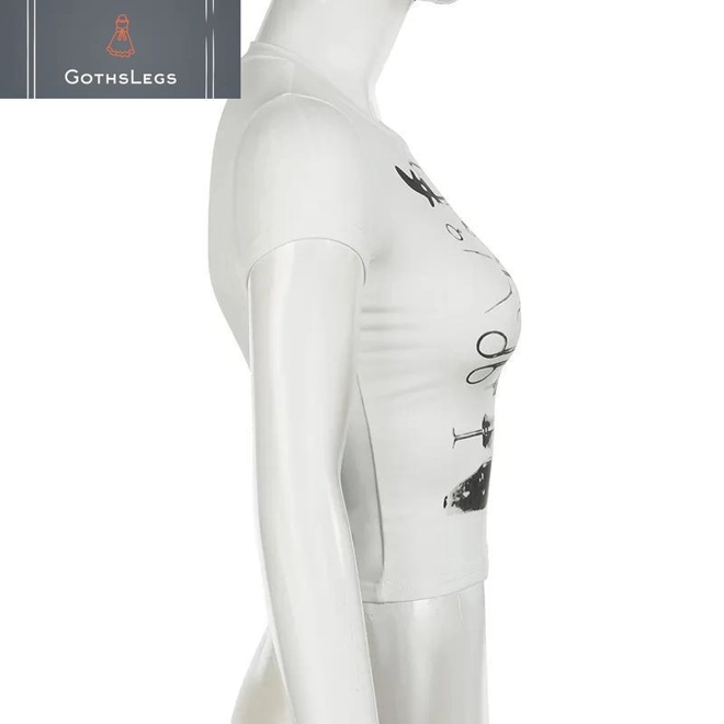 Additional Image for Goth Acubi Anime Crop Tee