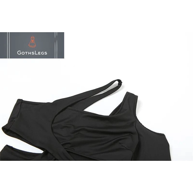 Additional Image for Gothic One Shoulder Cyber Bodysuit for Women