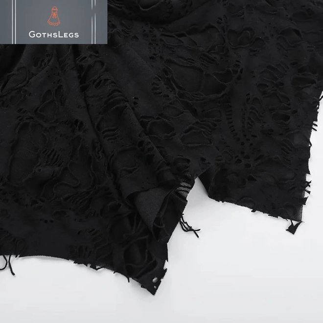 Additional Image for Gothic Irregular Hem Mini Skirt