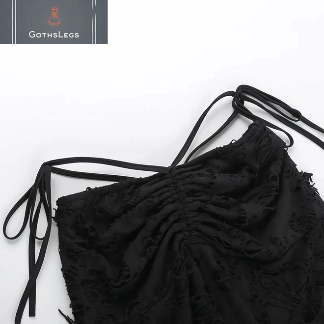 Additional Image for Gothic Irregular Hem Mini Skirt