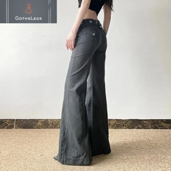 Gothic Vintage Flare Denim Trousers