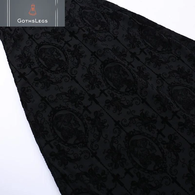 Additional Image for Dark Cross Mesh Gothic Sling Party Dress