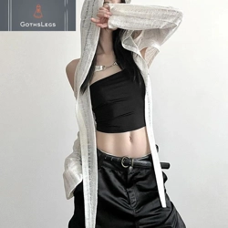 Gothic Open Shoulder Crop Cardigan
