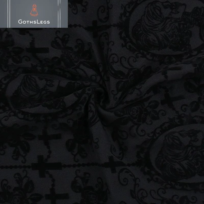 Additional Image for Dark Cross Mesh Gothic Sling Party Dress