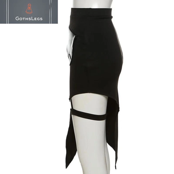 Additional Image for Gothic Patchwork High Waist Mini Skirt
