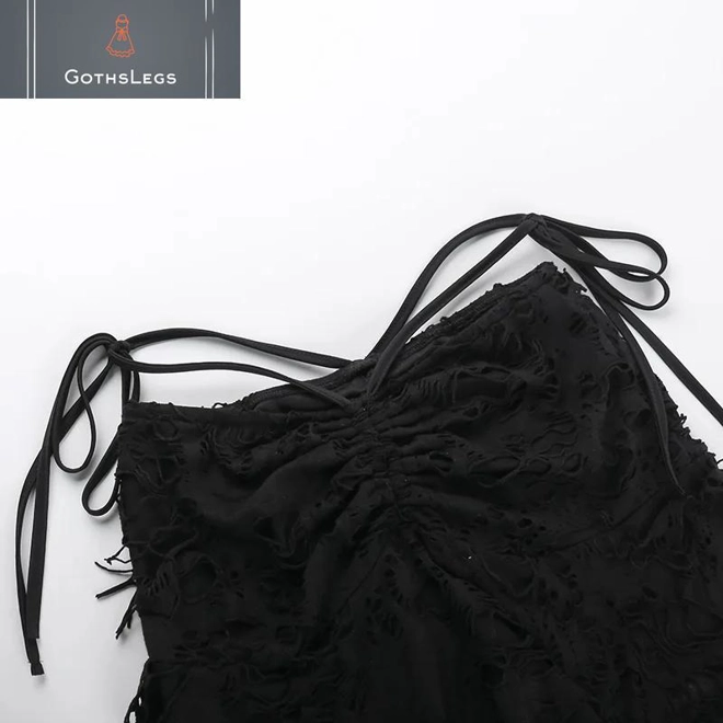 Additional Image for Gothic Irregular Hem Mini Skirt