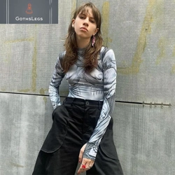 Gothic Techwear Long Sleeve Bodysuit