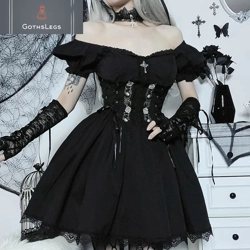 Black Bandage Corset Mini Dress