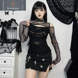 Gothic Patchwork Long Sleeve Top