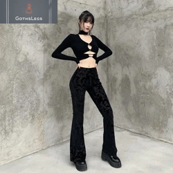 Dark Velvet Flares: Gothic Floral Scratches