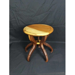 Round Walnut Stand
