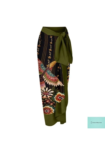 Kawaii Retro Print Beach Dress Cover-Up