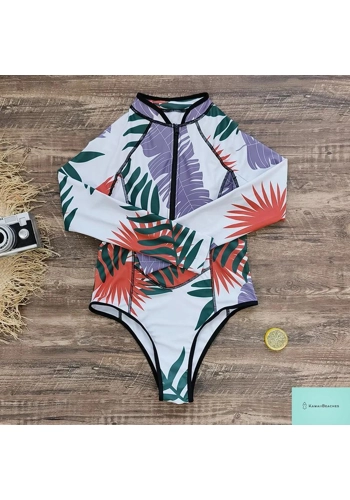 KawaiiBeaches Skeleton Long Sleeve Swimsuit