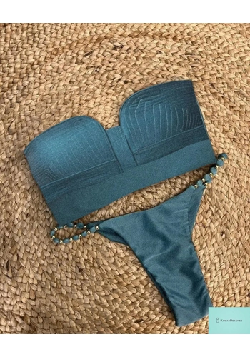 Kawaii Bandage Stripe Brazilian Bikini Set