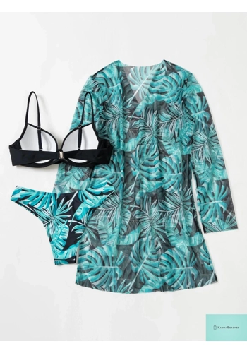 Womens 3 Piece Long Sleeve Swimsuit