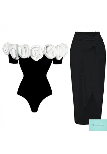 Floral Ruffle Printed Push Up Womens One Piece Swimsuit