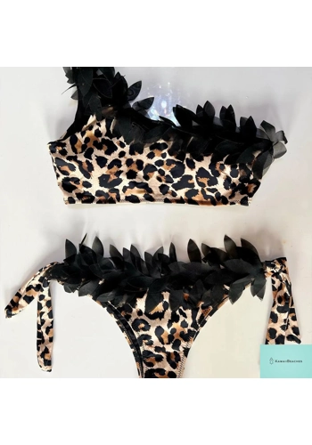 Leopard Print High Waist Brazilian Bikini