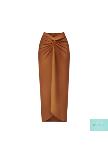 Kawaii Solid Print Swimwear Skirt Set