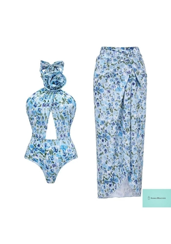 Floral Ruffle Push-Up One-Piece Swimsuit