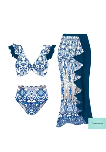 Floral Push Up Bikini Swimwear Set
