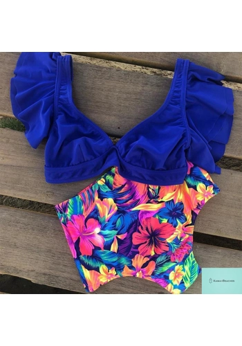 Kawaii Ruffle High Waist Bikini Set