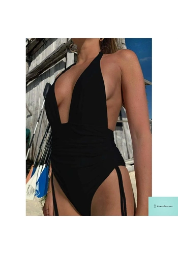 Sexy Deep V Neck One Pi..