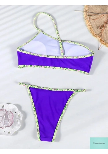 Tropical Temptation Printed One Shoulder Swimwear