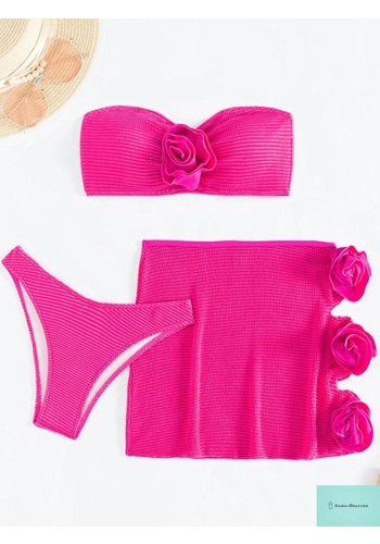 Floral Hollow Out Bikini Set for Women