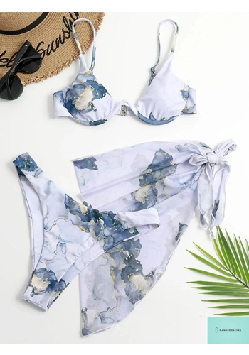 Summer Tie Dye Bikini Swimwear Set