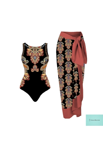 Floral Printed Ruffle Bikini Set