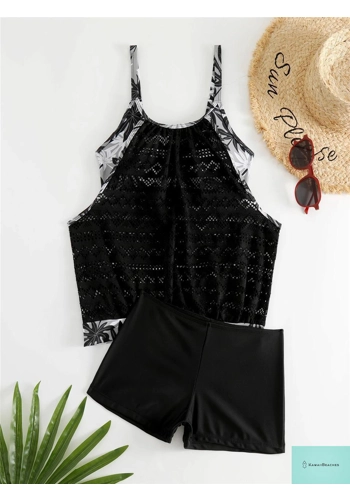 High Waist Print Bikini Swimsuit Set