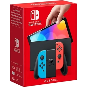 Switch Console, 64GB OLED + Neon Red/Blue Joy-Con