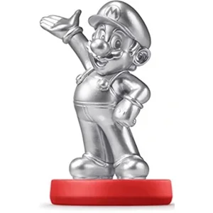 Nintendo Amiibo Super Mario Collection Silver Mario Figure - Used
