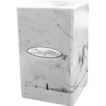 Ultra Pro Marble White & Black Satin Tower Deck Box