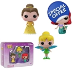 Disney Belle, Tinker Bell, Ariel Pocket POP! Tins Figures 3-Pack 4 cm