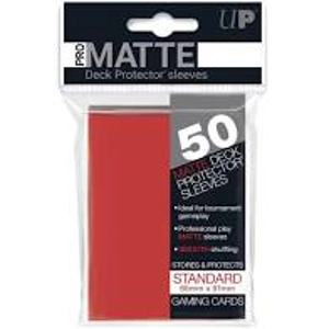 Ultra Pro Matte red Protectors - 50 Sleeves per pack