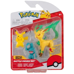Pokémon Battle Figure Set - Pikachu, Wynaut and Leafeon