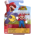 Super Mario 4 Inch Action Figure - Mario and Cappy with Yellow power moon