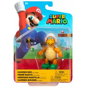 Super Mario 4 Inch Action Figure - Hammer Bro with Hammer