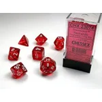 Chessex - Translucent Polyhedral 7 Dice Set - Red & White