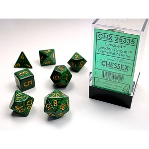 Chessex - Speckled Polyhedral 7 Dice Set - Golden Recon