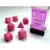 Chessex - Opaque Polyhedral 7 Dice Set - Pink w/..