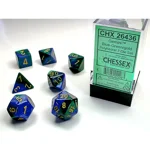 Chessex - Gemini Polyhedral 7 Dice Set - Blue-Green w/Gold
